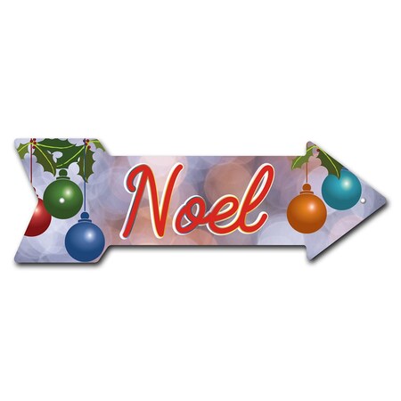Noel Arrow Sign Funny Home Decor 24in Wide
